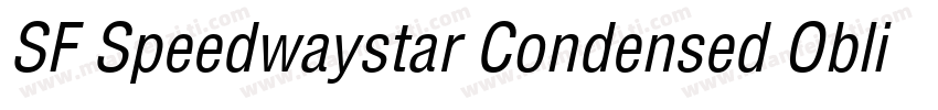 SF Speedwaystar Condensed Oblique字体转换